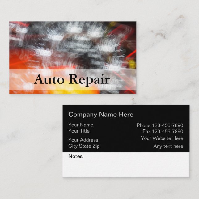 Automotive Business Cards (Front/Back)