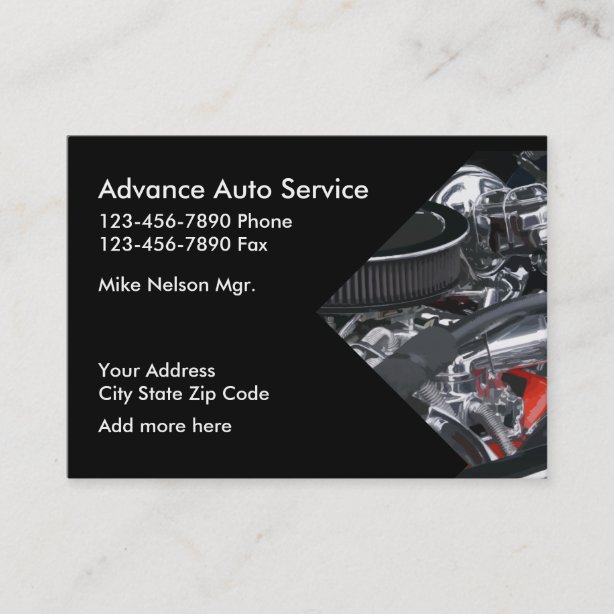 Auto Parts Business Cards Zazzle UK