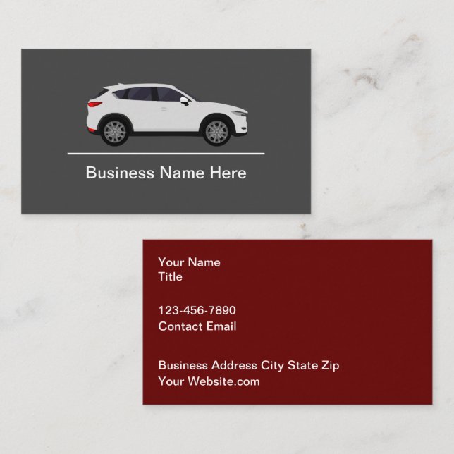Automotive Business Cards Modern Design (Front/Back)