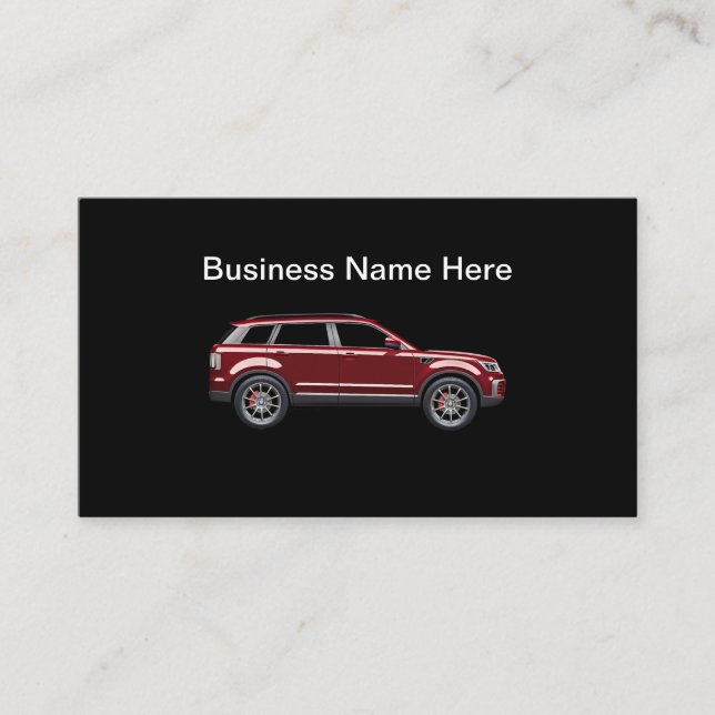 Automotive Business Cards Simple Design (Front)
