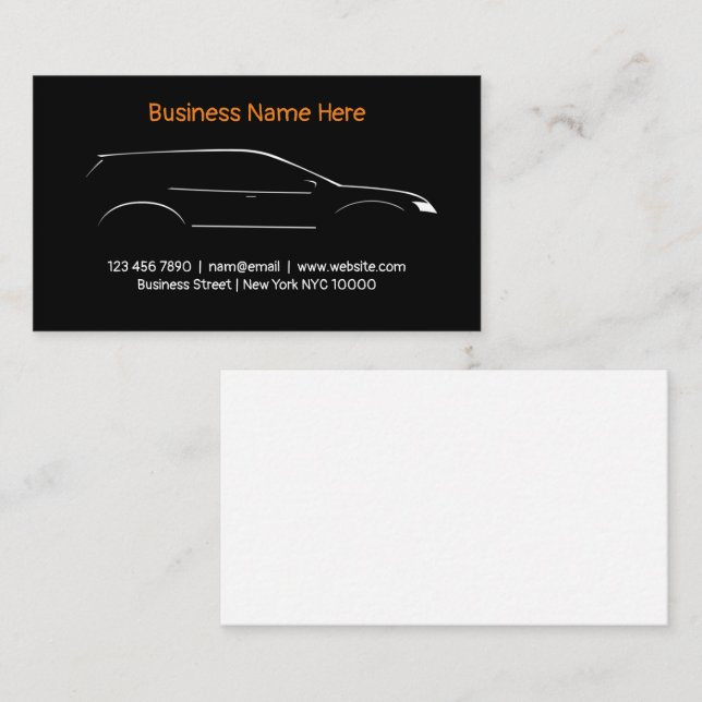 Automotive Car Care  Business Card (Front/Back)