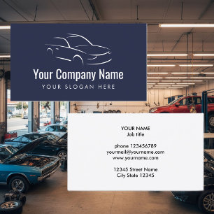 Automotive car company logo business card template