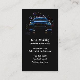 Automotive Car Detailing Cool Business Cards