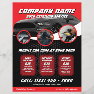 Automotive Car Detailing Flyer