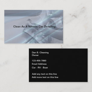 Automotive Car Detailing Services New Business Card