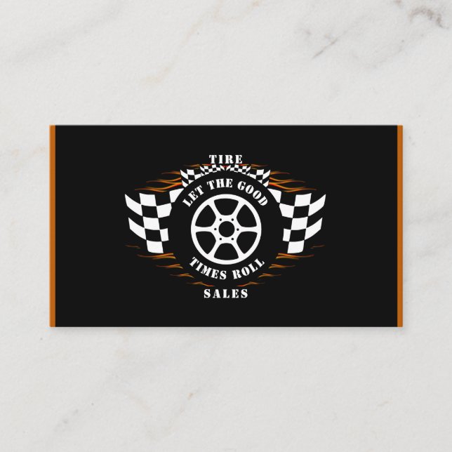 Automotive Car Industry Tire Sales Repair Parts  Business Card (Front)