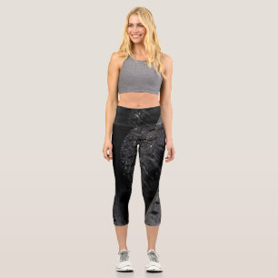 Automotive Car old tires Black Road trips Capri Leggings
