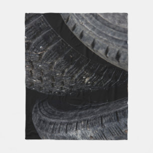 Automotive Car old tires Black Road trips Fleece Blanket