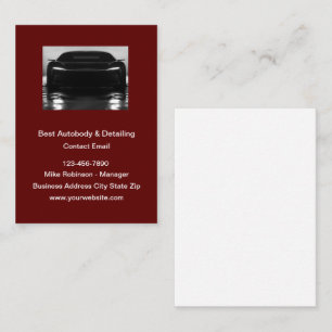 Automotive Car Painting And Detailing Business Card