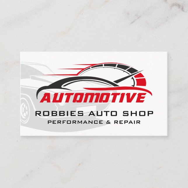 Automotive | Car Repair and Parts | Mechanic Business Card (Front)