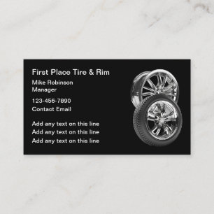 Automotive Car Tires And Rim Business Card