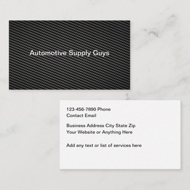 Automotive Carbon Fibre Look Business Cards (Front/Back)