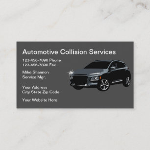 Automotive Collision Accident Repair Business Card
