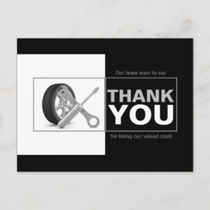 Automotive Company Car Service Thank You Postcard