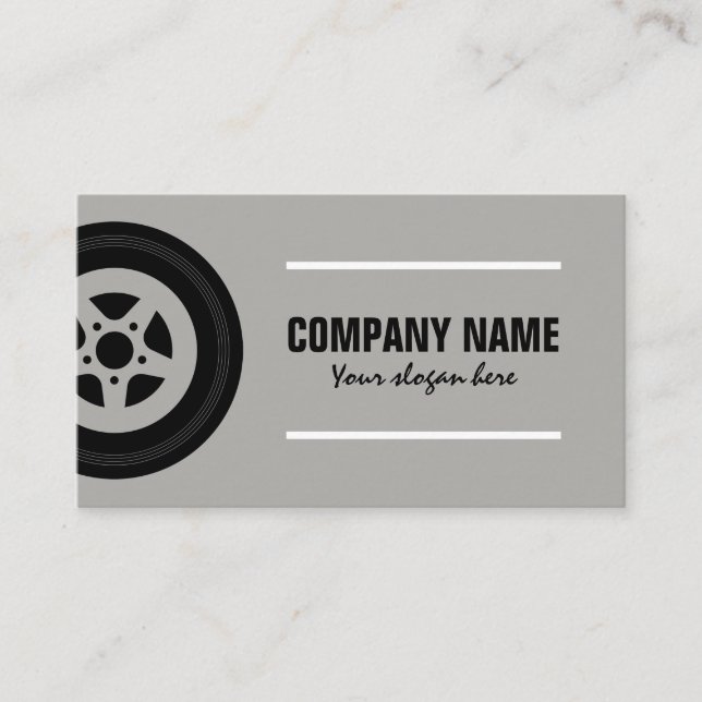 Automotive company logo business card template (Front)