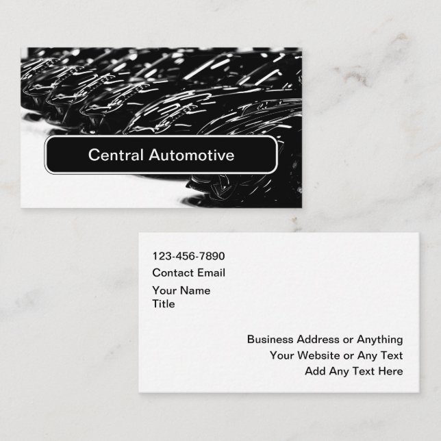 Automotive Cool Business Cards Design (Front/Back)