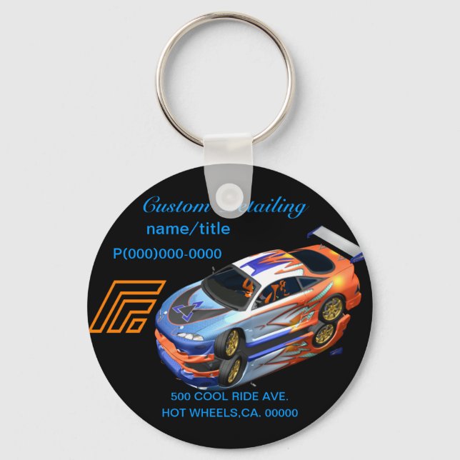 Automotive Custom Detailing Keychain (Front)