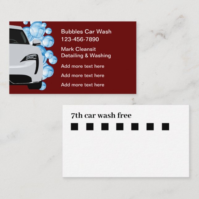 Automotive Customer Loyalty Business Cards (Front/Back)