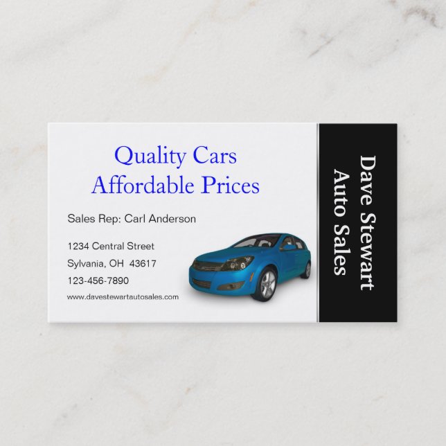 Automotive Dealer Business Card (Front)