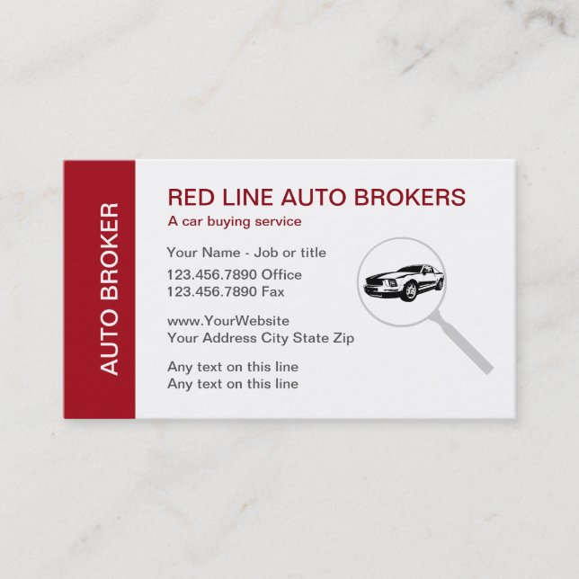 Automotive Dealer Business Cards (Front)