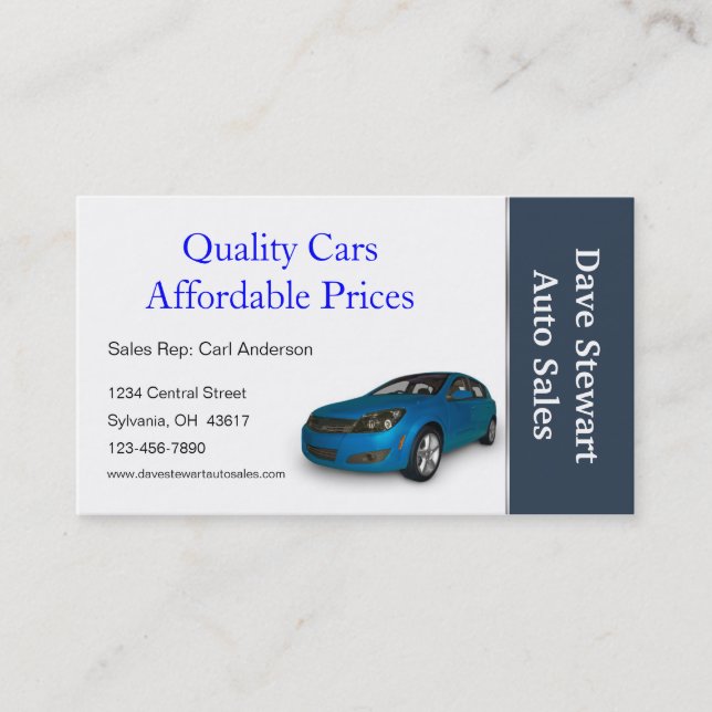 Automotive Dealership Business Card (Front)