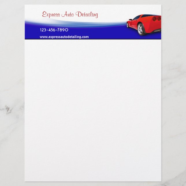 Automotive Dealership Personalised Letterhead (Front)