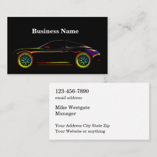 Automotive Double Side Business Cards