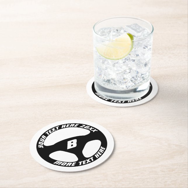 Automotive drink coaster with car wheel logo (Insitu)
