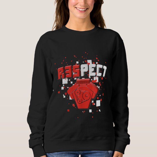 Automotive Engine Power Pixel Mechanic Sweatshirt (Front)