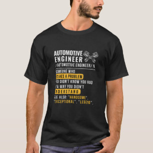 Automotive Engineer Definition Funny Job T shirt