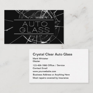 Automotive Glass Repair Service New  Business Card