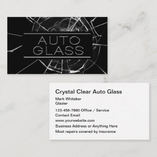 Automotive Glass Repair Service New Business Card