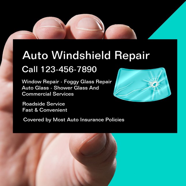Automotive Glass Repair Services Design Business Card (Creator Uploaded)