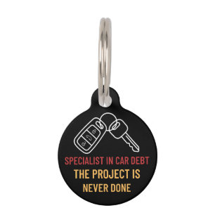 Automotive Key Art The Project Is Never Done Pet Tag