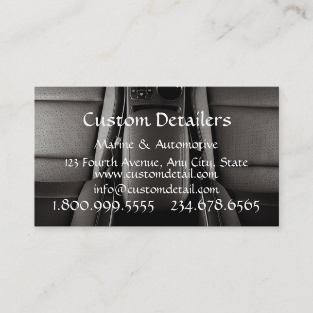 Automotive Marine Bright n Clean Detailers  Business Card (Front)