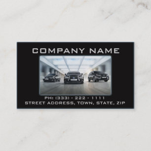 Automotive / Mechanic Black Garage Fast Modern Business Card