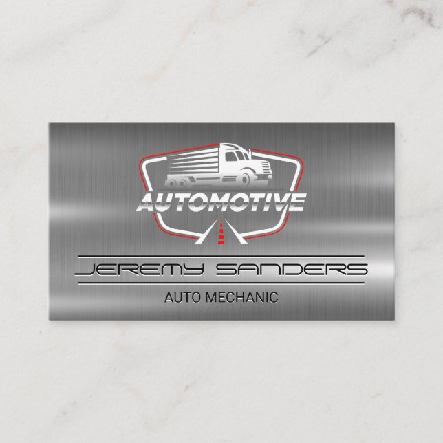 Automotive | Mechanic | Metal Business Card (Front)