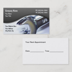 Automotive Mechanic Repair Appointment Cards