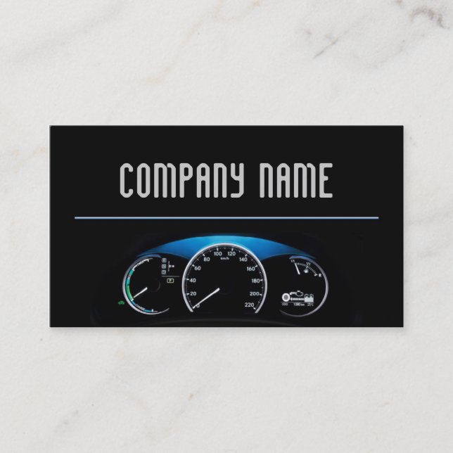 Automotive / Mechanic Speed Fast Car Racer Business Card (Front)
