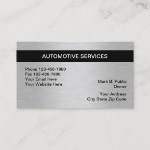 Automotive Metallic Look Business Card