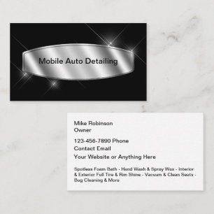 Automotive Mobile Detailing Cool Business Card
