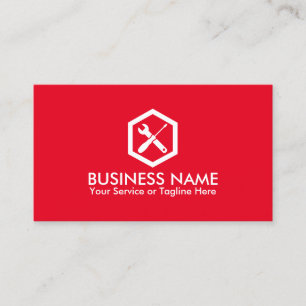 Automotive Modern Red Professional Auto Repair Business Card