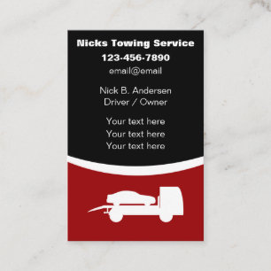 Automotive Modern Towing Service Business Card