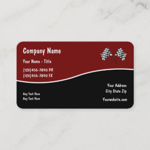 Automotive Racing Flag Business Cards