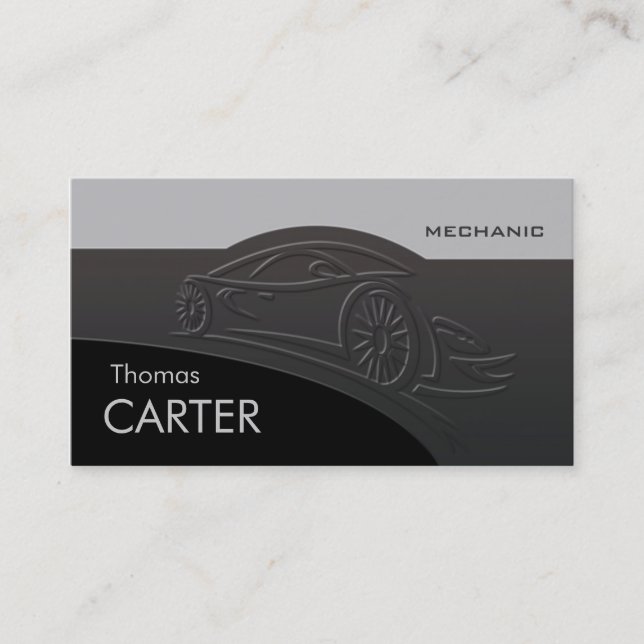 Automotive / Racing / Mechanic Racer Car Speed Business Card (Front)