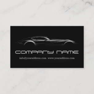 Automotive / Racing / Racer Black Fast Car Business Card