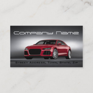 Automotive Racing Red Car Speed Business Card