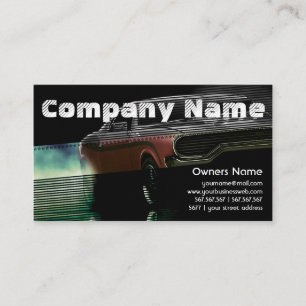 Automotive Red American Retro Muscle Car Business Card