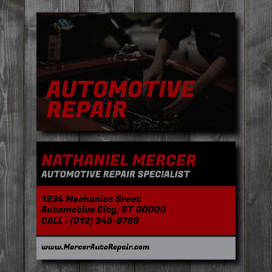Automotive Repair Specialist Custom Business Card