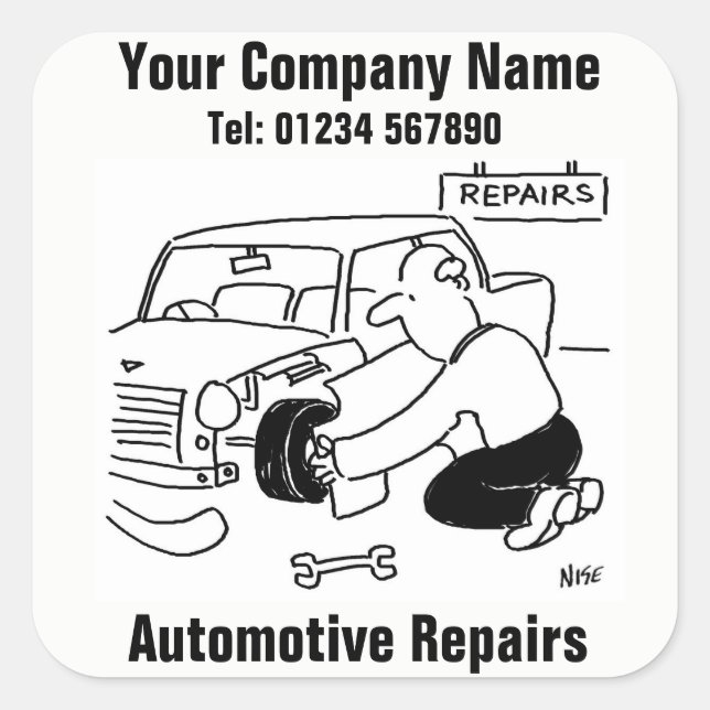 Automotive Repairs Business stickers (Front)
